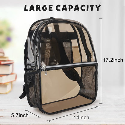 Large Heavy Duty PVC Transparent Backpack With Reinforced Straps