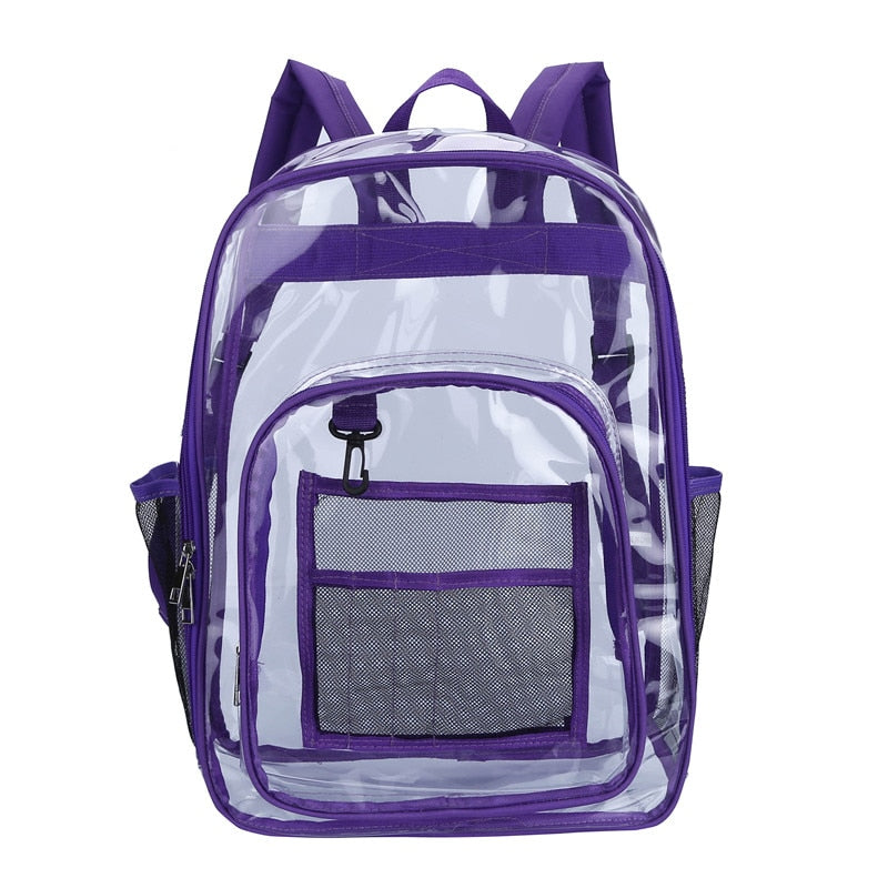 Transparent PVC Waterproof Backpack Set  - Large Capacity
